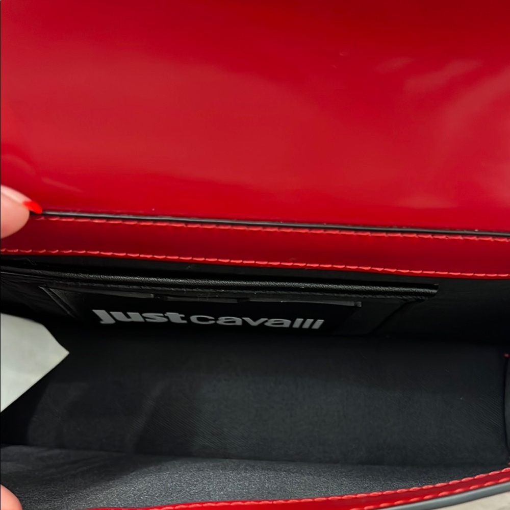 Just Cavalli Red Leather Women's Bag - Picture 4 of 7